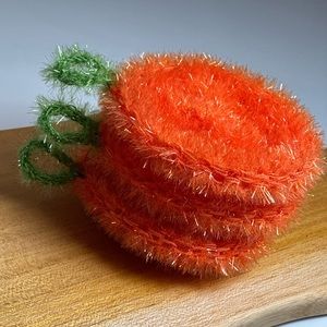 Dish Scrubber 3Pc Set - Scrubbie Scrubby Scrub Handmade Sponge Gift
